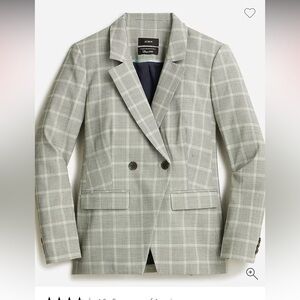 J.Crew Devon blazer in plaid Italian stretch wool blend (tollegno 1900) NWT!